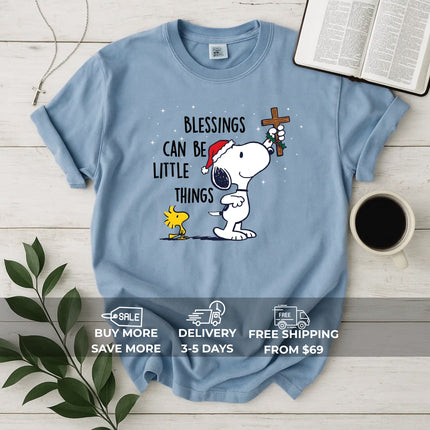 Blessings Can Be Little Things Snoopy Comfort Color T-Shirt