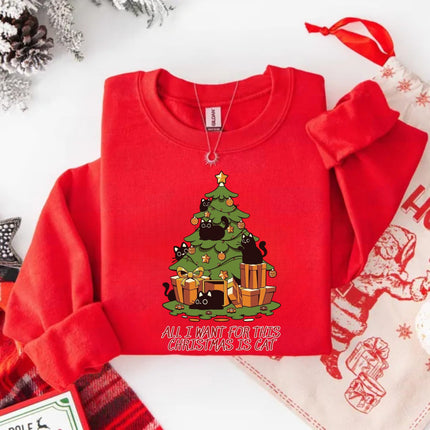 All I Want For This Christmas Is Cat Sweatshirt