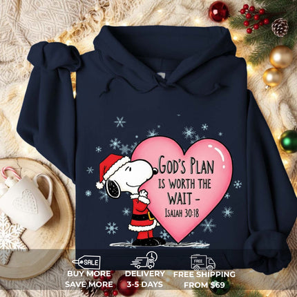God's Plan Is Worth The Wait Snoopy Hoodie