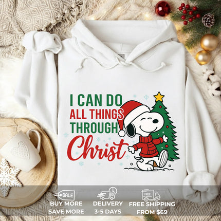 I Can Do All Things Through Christ Snoopy Hoodie
