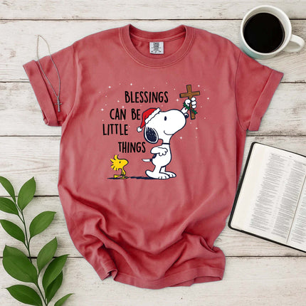 Blessings Can Be Little Things Snoopy Comfort Color T-Shirt