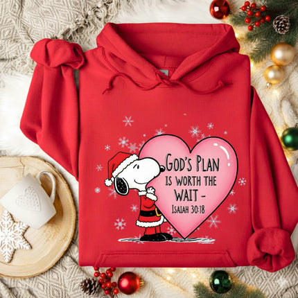 God's Plan Is Worth The Wait Snoopy Hoodie