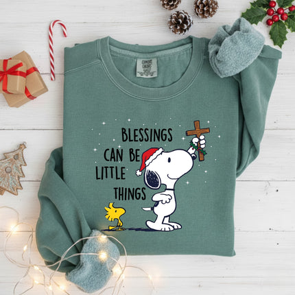 Blessings Can Be Little Things Snoopy Comfort Colors Sweatshirt