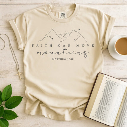 Comfort Colors Faith Can Move Mountains Christian T-Shirt