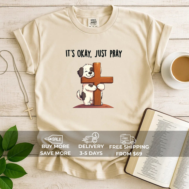 Comfort Colors Just Pray Christian Dog T-Shirt