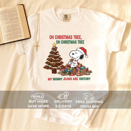 My Skinny Jeans Are History Snoopy Comfort Color T-Shirt