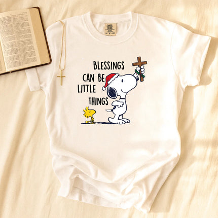 Blessings Can Be Little Things Snoopy Comfort Color T-Shirt