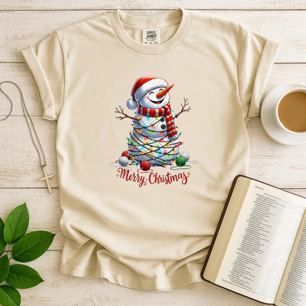 Comfort Colors Snowman Merry Christmas T-Shirt