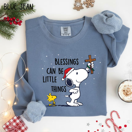Blessings Can Be Little Things Snoopy Comfort Colors Sweatshirt