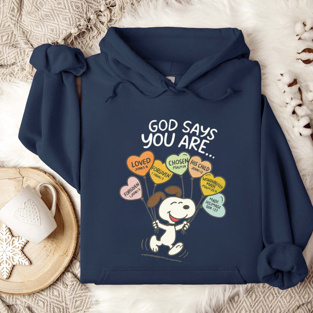 God says Gildan Hoodie