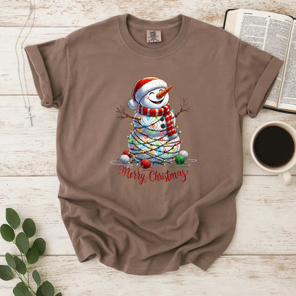 Comfort Colors Snowman Merry Christmas T-Shirt