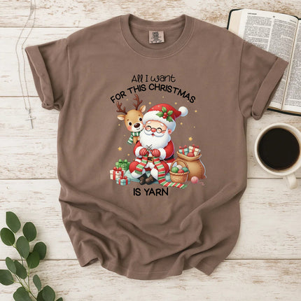 Comfort Colors Knitting Santa T-Shirt
