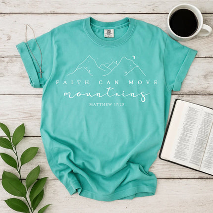 Comfort Colors Faith Can Move Mountains Christian T-Shirt