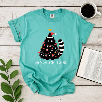 Comfort Colors Meow-ry Christmas T-Shirt