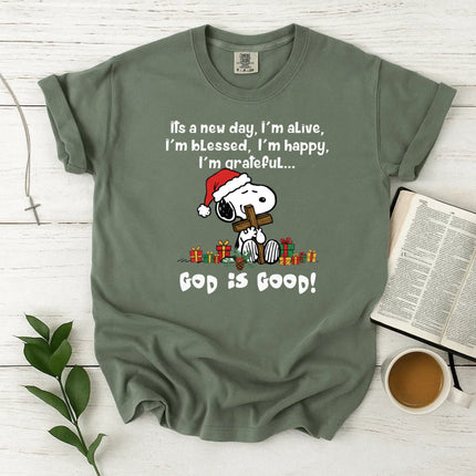 God is Good Snoopy Comfort Color T-Shirt
