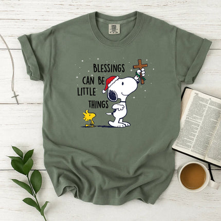 Blessings Can Be Little Things Snoopy Comfort Color T-Shirt