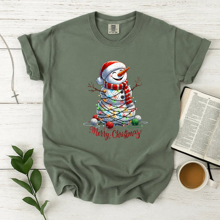 Comfort Colors Snowman Merry Christmas T-Shirt