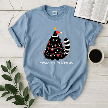 Comfort Colors Meow-ry Christmas T-Shirt