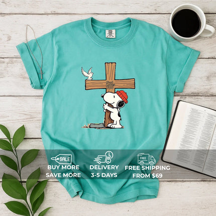 God Loves You Snoopy Comfort Color T-Shirt