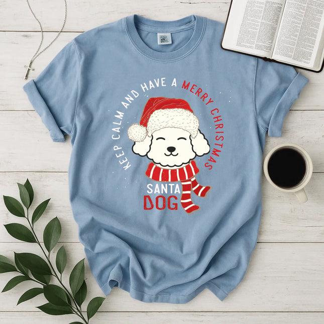 Comfort Colors Santa Dog T-Shirt