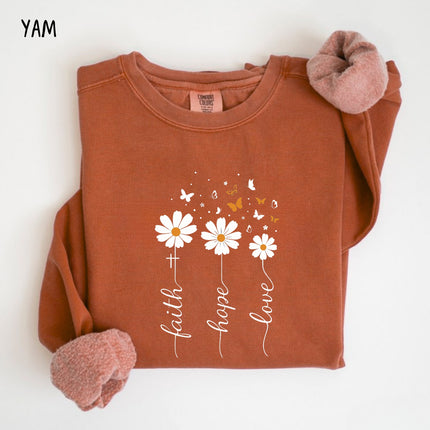 Comfort Colors Faith Hope Love Sweatshirt