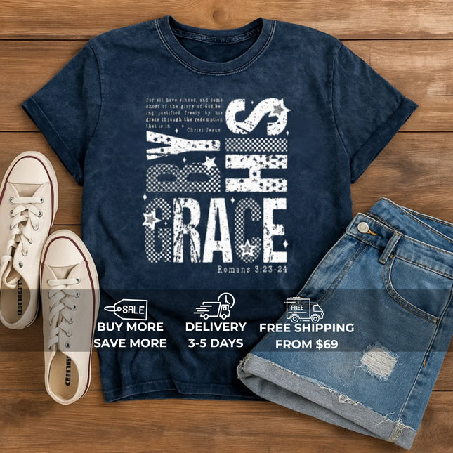 By His Grace Christian T-Shirt