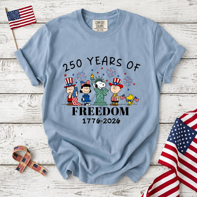Comfort Colors 250 Years of Freedom Historical Patriotic Friends T-Shirt