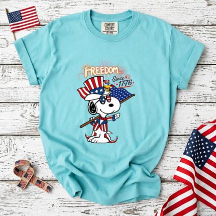 Comfort Colors Freedom Since 1776 Patriotic Snoopy Uncle Sam T-Shirt