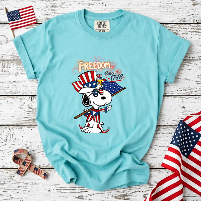 Comfort Colors Freedom Since 1776 Patriotic Snoopy Uncle Sam T-Shirt