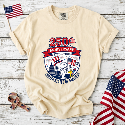 Comfort Colors 250th Anniversary United States of America Snoopy T-Shirt