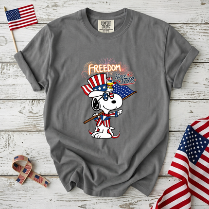 Comfort Colors Freedom Since 1776 Patriotic Snoopy Uncle Sam T-Shirt