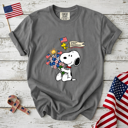 Comfort Colors 250th Anniversary Happy Independence Day Snoopy T-Shirt