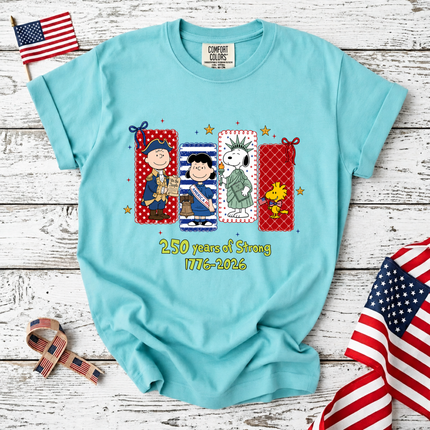Comfort Colors 250 Years of Strong Historical Patriotic Friends T-Shirt