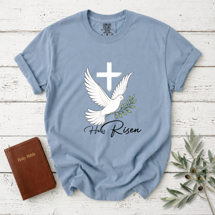 Comfort Colors He Is Risen Dove Cross T-Shirt