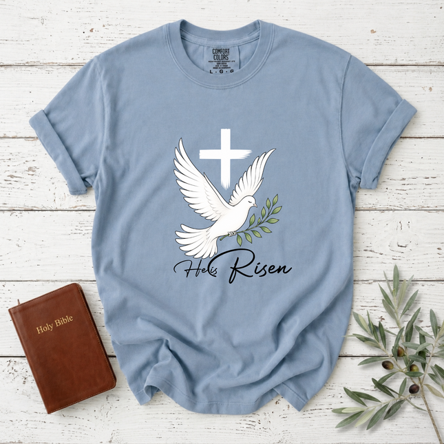 Comfort Colors He Is Risen Dove Cross T-Shirt