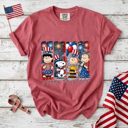 Comfort Colors Happy 4th of July Patriotic Friends T-Shirt
