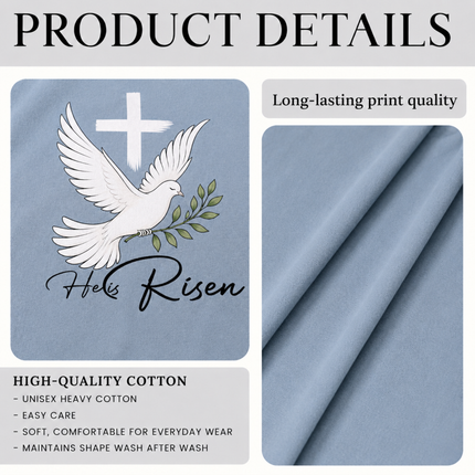 Comfort Colors He Is Risen Dove Cross T-Shirt