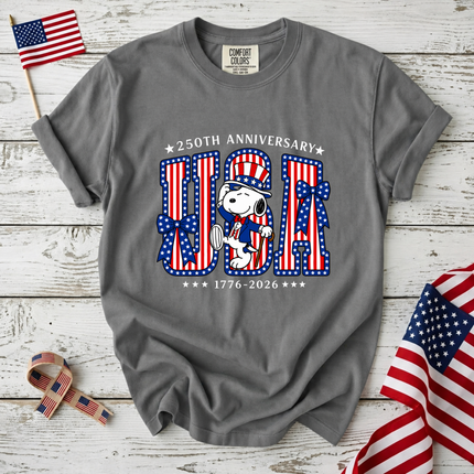 Comfort Colors USA 250th Anniversary Patriotic Friends Bows T-Shirt