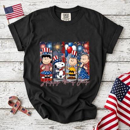 Comfort Colors Happy 4th of July Patriotic Friends T-Shirt