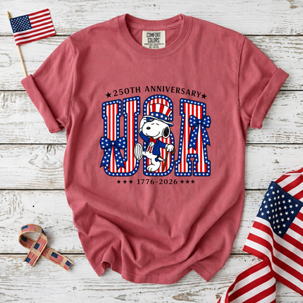 Comfort Colors USA 250th Anniversary Patriotic Friends Bows T-Shirt