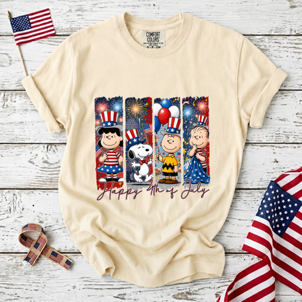Comfort Colors Happy 4th of July Patriotic Friends T-Shirt
