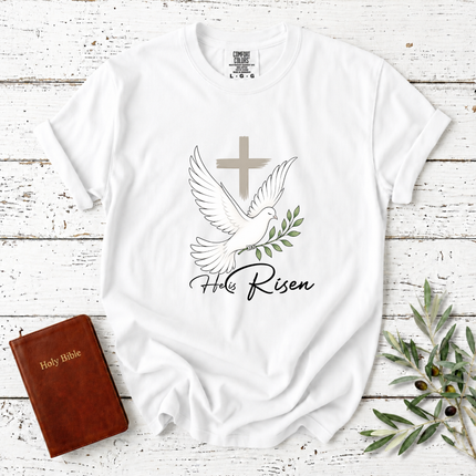 Comfort Colors He Is Risen Dove Cross T-Shirt
