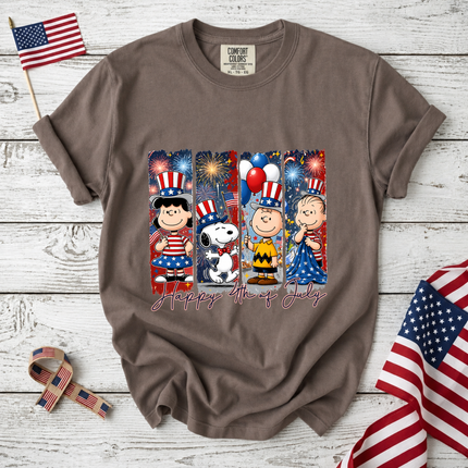 Comfort Colors Happy 4th of July Patriotic Friends T-Shirt