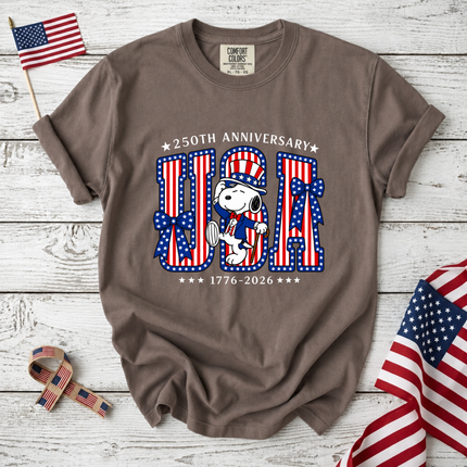 Comfort Colors USA 250th Anniversary Patriotic Friends Bows T-Shirt