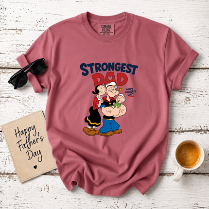 Comfort Colors Strongest Dad Family Love T-Shirt
