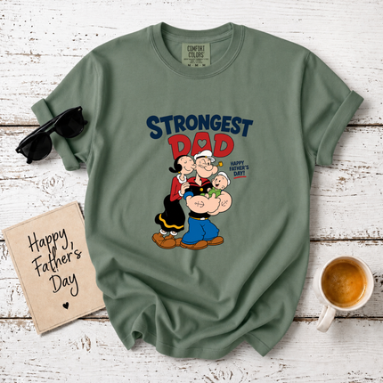 Comfort Colors Strongest Dad Family Love T-Shirt