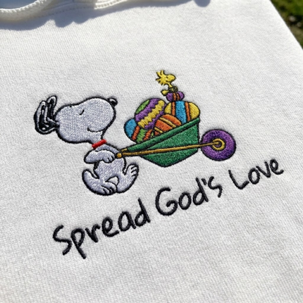 Spread God's Love Embroidered Hoodie