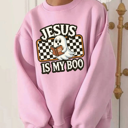 Christian Ghost Halloween Sweatshirt, Jesus Boo Pullover