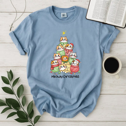 Comfort Colors Meowy Christmas T-Shirt
