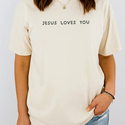 Comfort Colors Jesus Loves You Graphic Tee